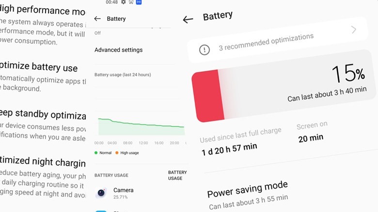OnePlus software screenshots