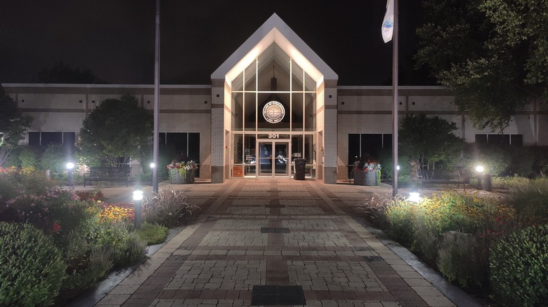 City hall at night