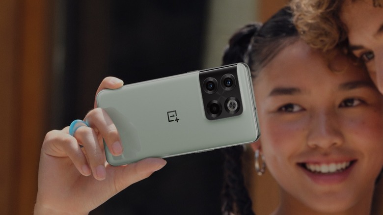 Woman using the OnePlus Ace Pro