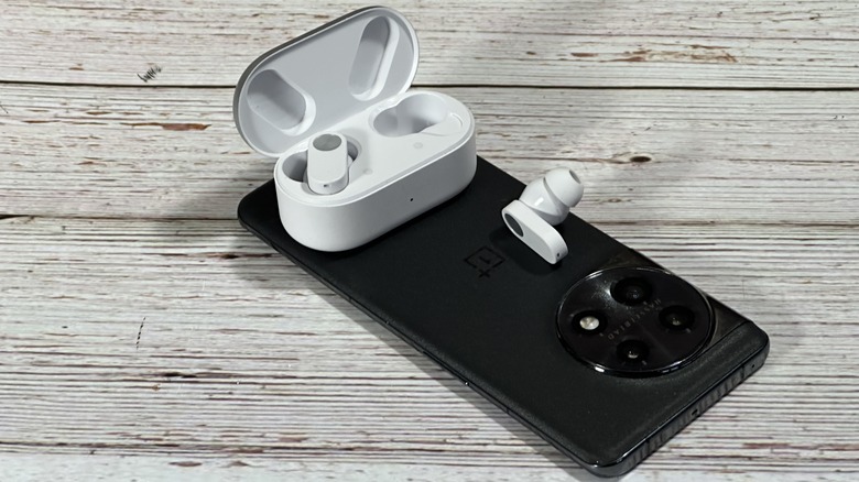 Earbuds and phone