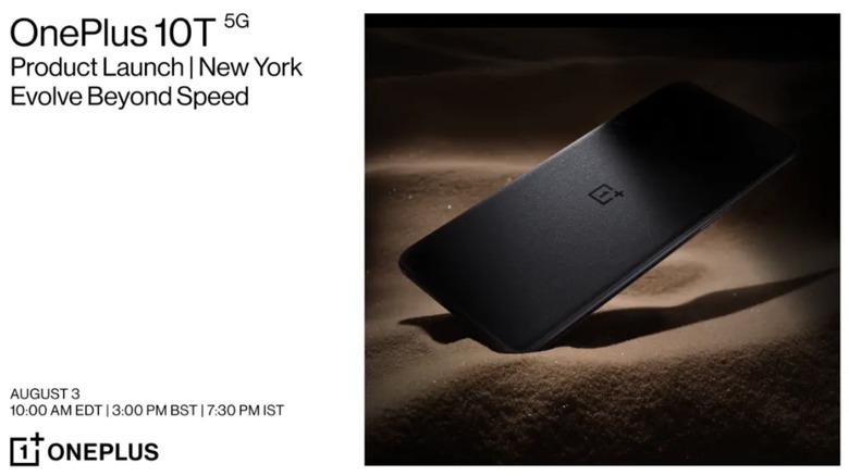 OnePlus 10T 5G launch invite.