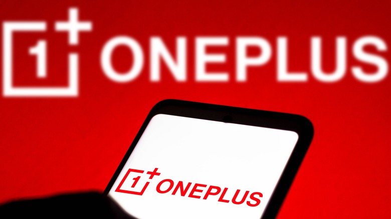 oneplus logo on smartphone