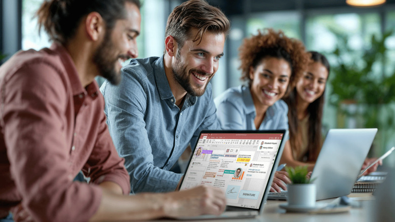Workers using ONLYOFFICE