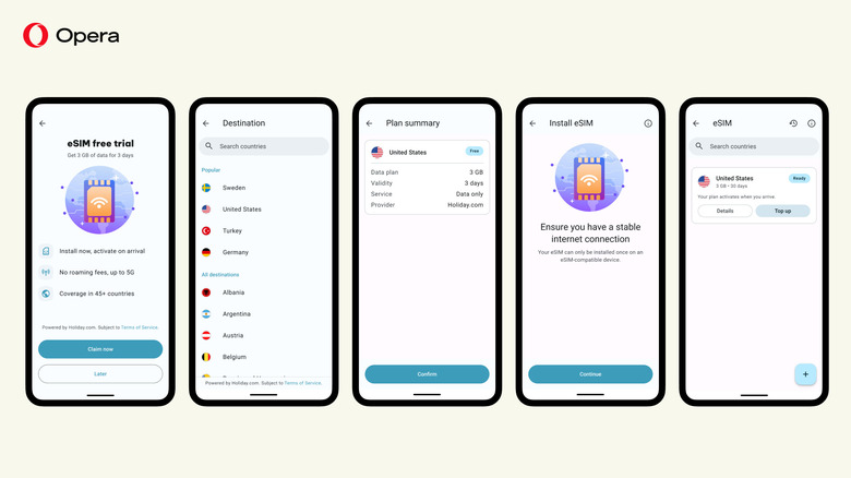 Opera free trial steps