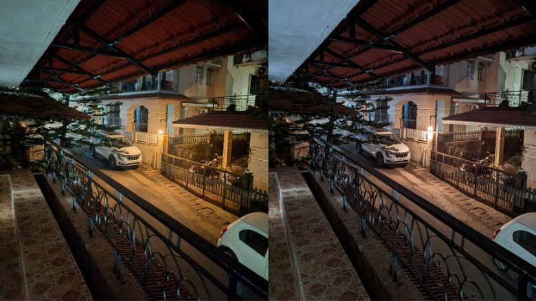 Oppo Find N2 Flip vs Pixel 7 Pro night mode