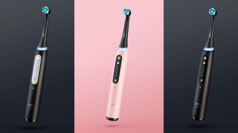 Three IO toothbrushes