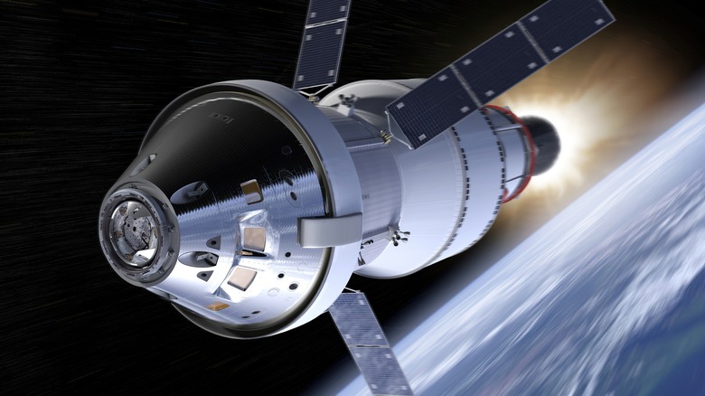 NASA's Orion orbit leaving Earth's orbit.