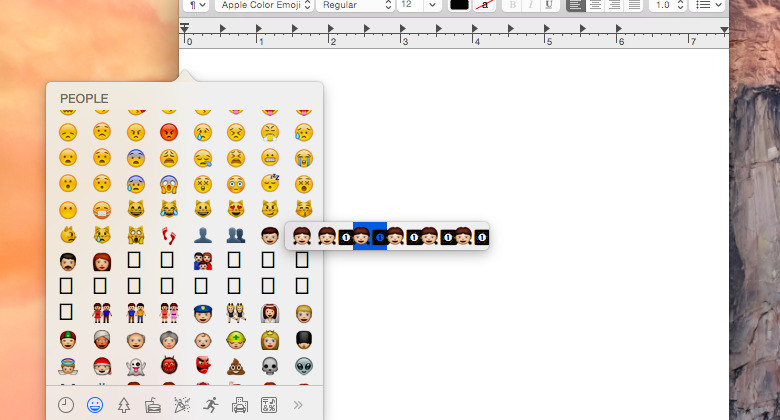 OS X 10.10.3 offers hints of diverse, multicultural emoji