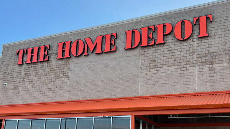 The Home Depot signage in front of a store.