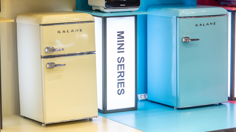 Galanz branded refrigerators on display at a store