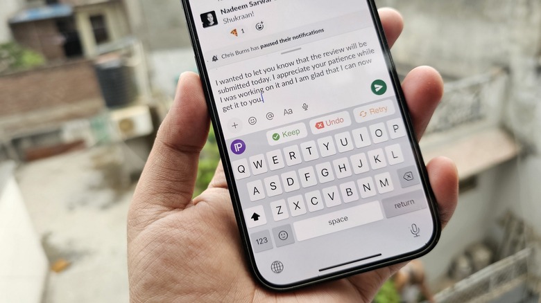 Generated response on ParagraphAI keyboard 