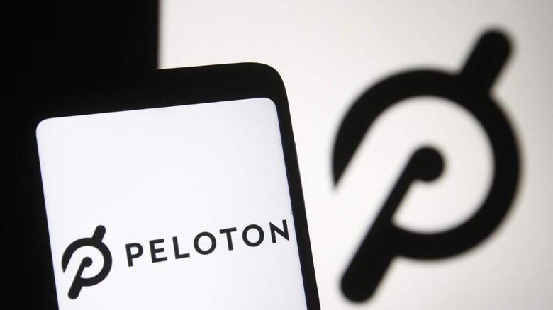 Peloton logo on phone