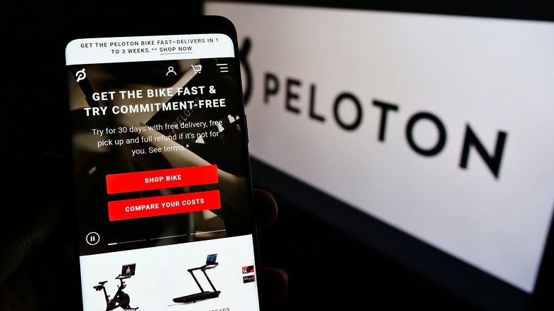 Peloton app on phone