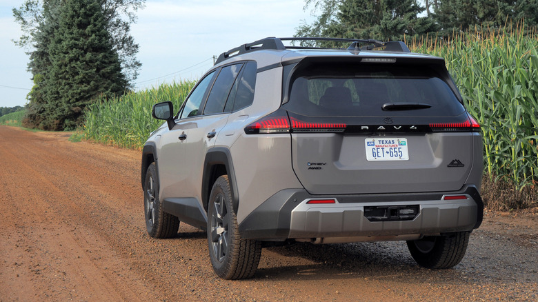 2026 Toyota RAV4 Plug-In Hybrid rear 3/4 view