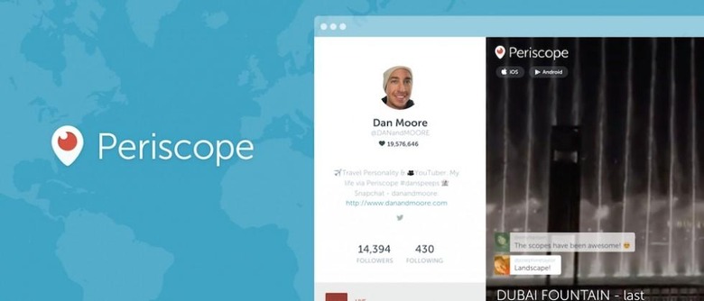 Periscope debuts web profiles for users