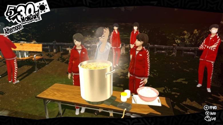 Cooking during a school outing