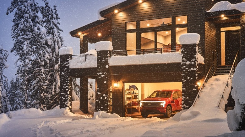 Ford F-150 Lightning powering a house