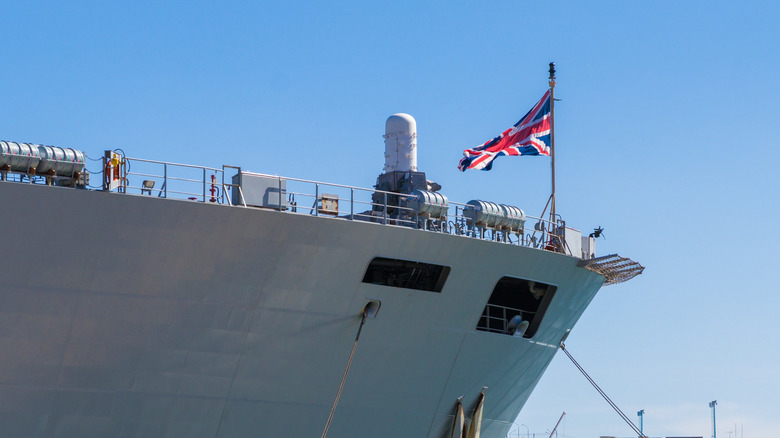 View of ship's Phalanx CIWS system