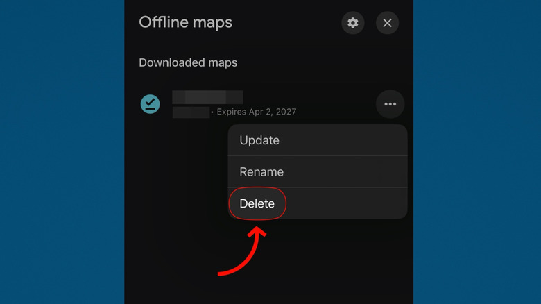 Google Maps app delete option