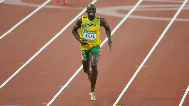 Usain bolt running on track