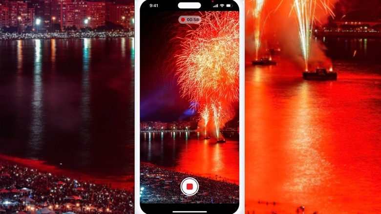 PicLive screenshot recording fireworks display