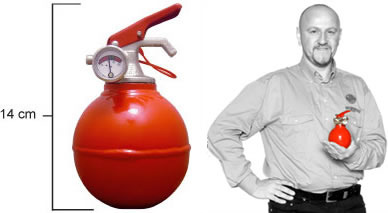 Pingy the mini fire extinguisher