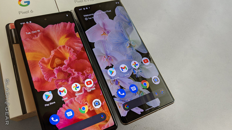 Two Google Pixel phones