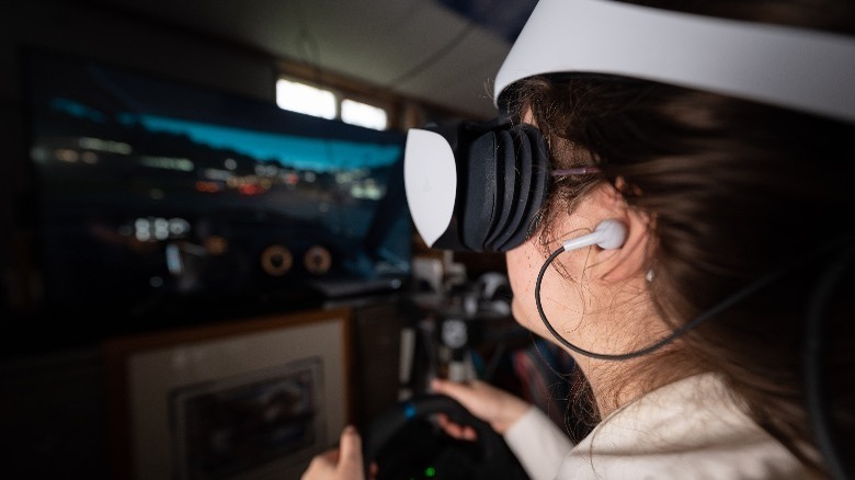 PlayStation VR2 over the shoulder