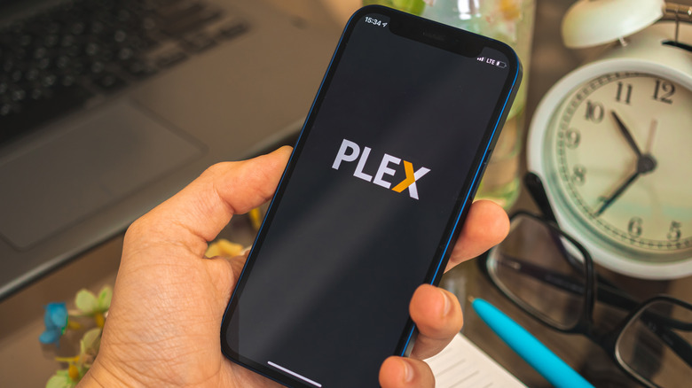 Plex logo on iPhone 