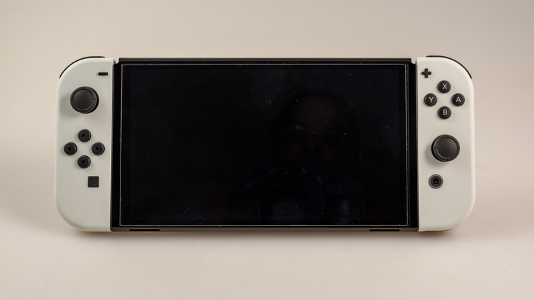 A powered-off Nintendo Switch