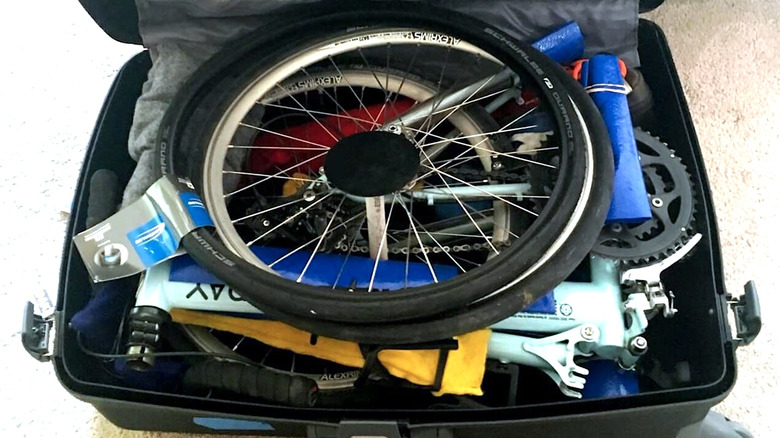Pocket Rocket Bike stored away in a carry case