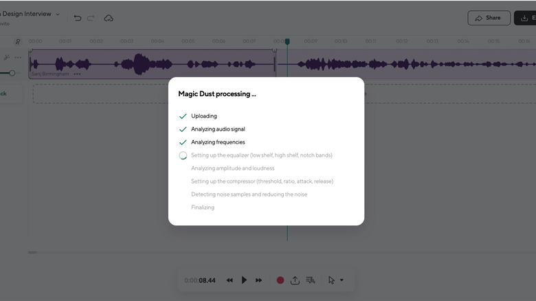 Podcastle Pro Magic Dust AI processing