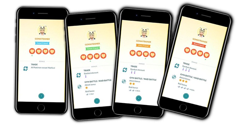 Making Friends and Friendship Level Bonuses in Pokémon GO
