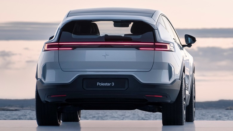 Polestar 3 electric SUV's rear profile