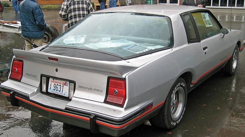 Rear 3/4 view of a 1986 Pontiac Gran Prix 2+2