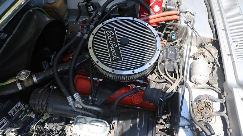 A Chevrolet 400 with an Edelbrock carbuerator