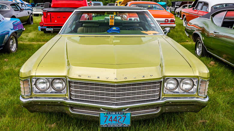 A full-sized 1972 Chevrolet in green