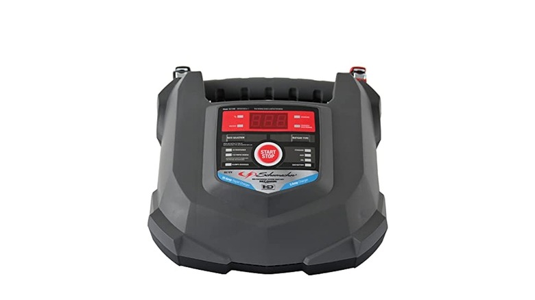 A Schumacher SC1280 battery charger against a white background.