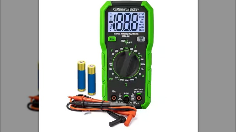 The Commercial Electric DMM-8301 multimeter from The Home Depot.