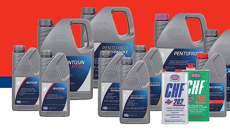 Several bottles of Pentosin fluids