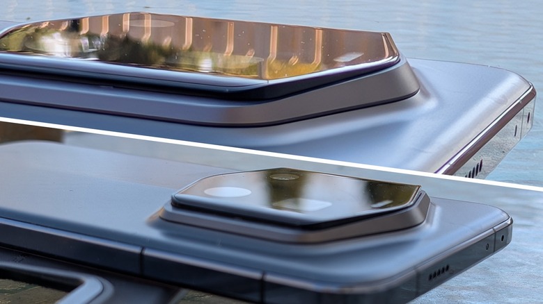Smartphone camera array on back of phone.