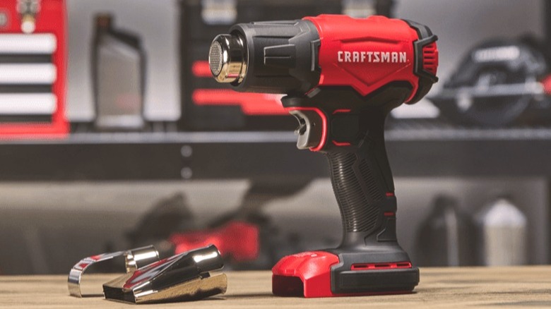 Craftsman heat gun on work bench