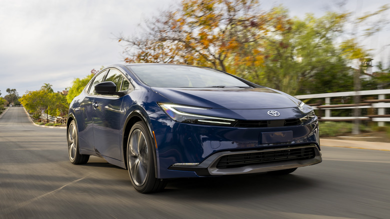 2023 Toyota Prius driving on road