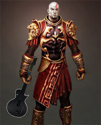 Kratos with guitar