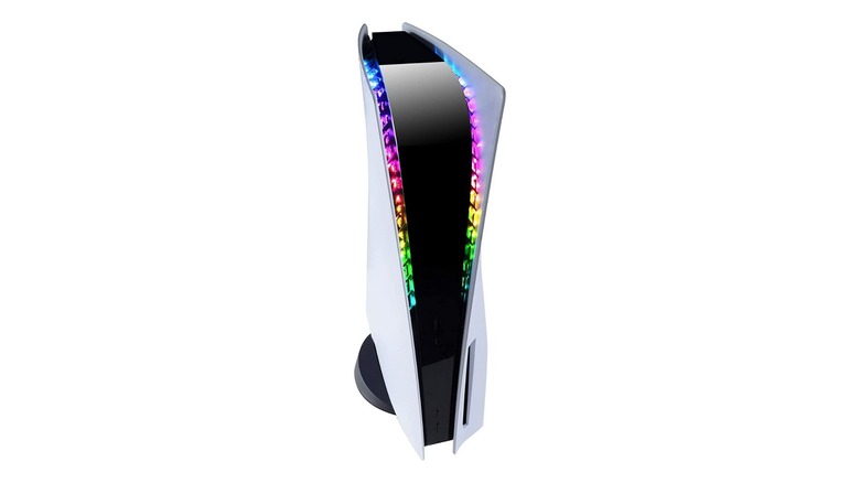 PS5 with LED light strips