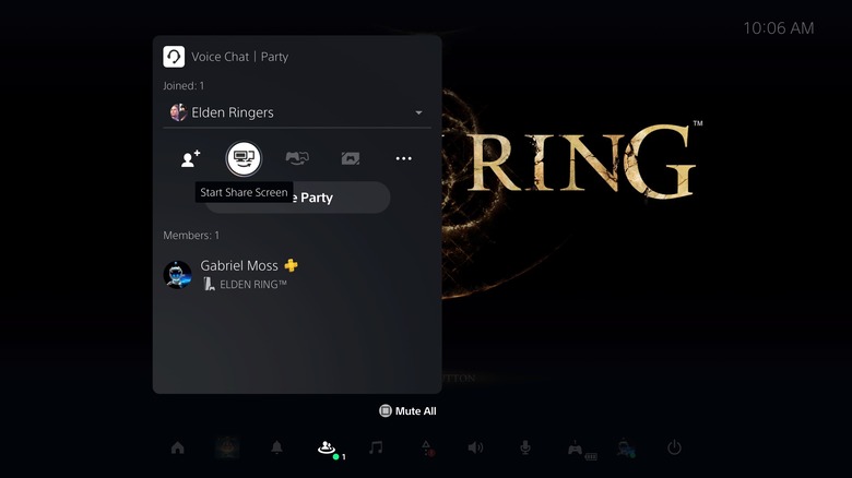 PS5 Party menu in Elden Ring