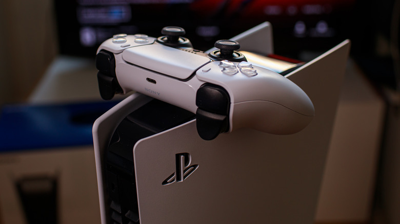 PS5 and controller closeup