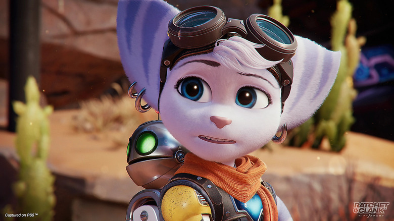 Rivet and Clank in "Ratchet & Clank: Rift Apart"