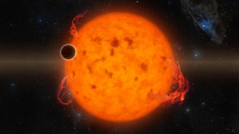 Exoplanet orbiting a star