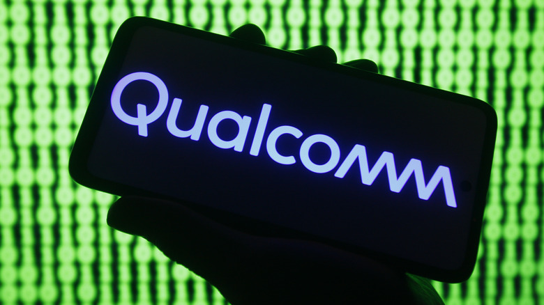 Qualcomm logo on a phone